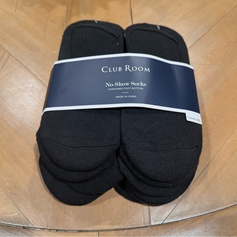 Club Room Men's White Solid 12-Pack No Show Socks